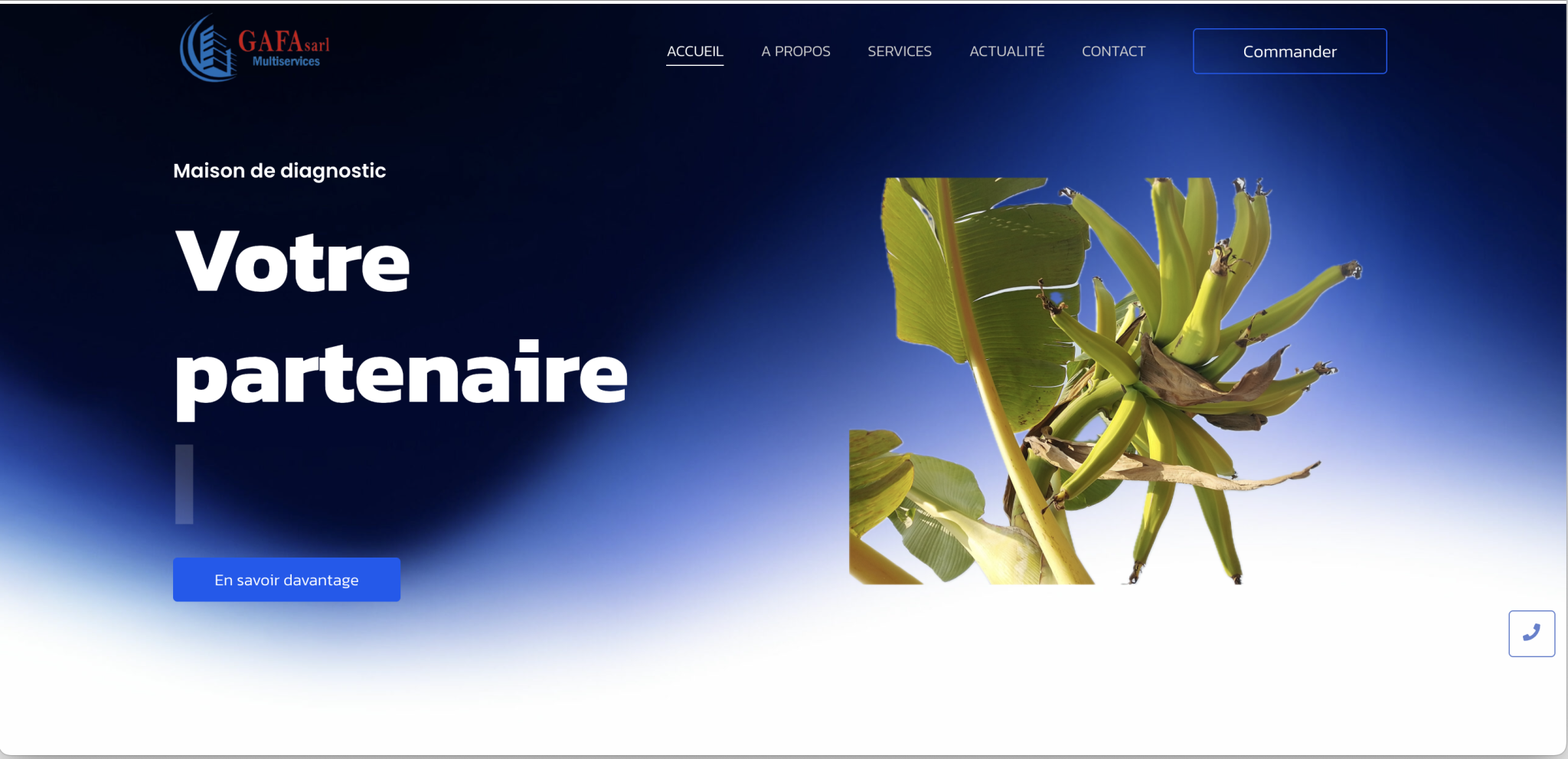 Aperçu du projet : Création du site web de Gafa sarl