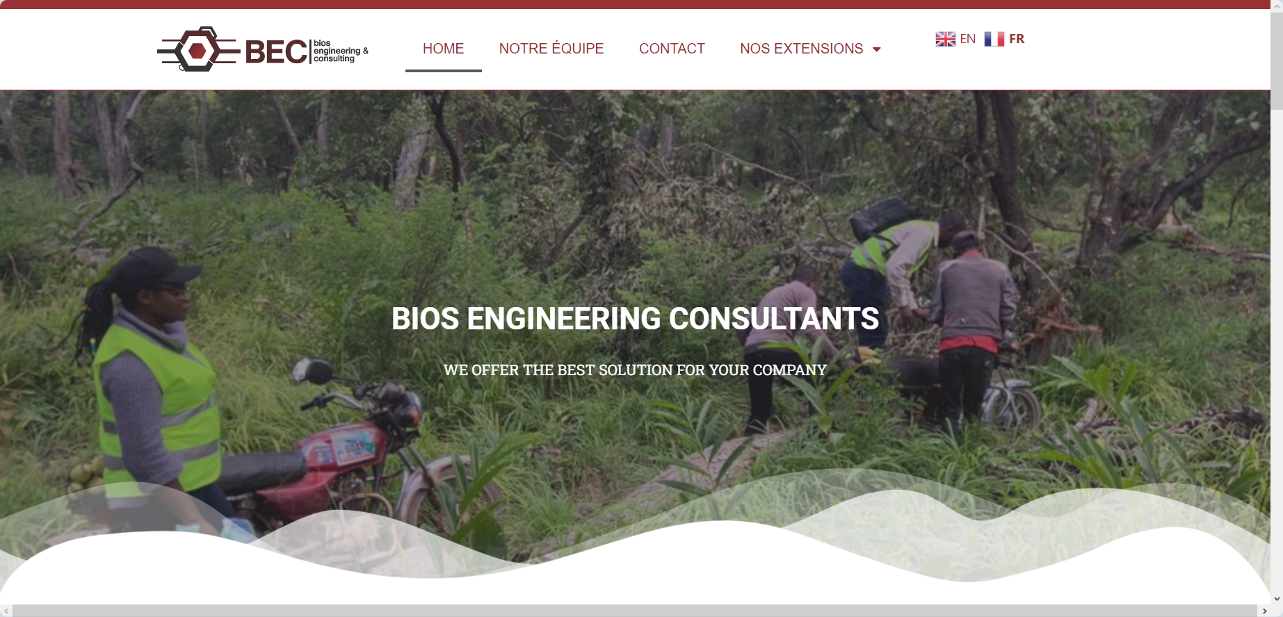 Aperçu du projet : Création du site web de BIOS ENGINEERING SARL