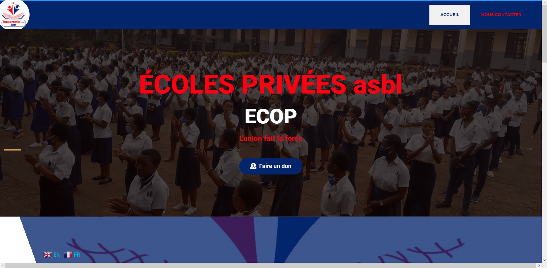Conception du site web de l’association Ecoles Privées