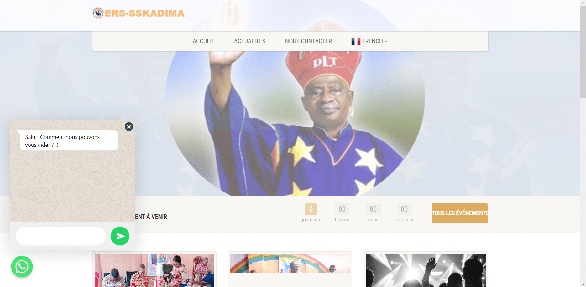 Conception du site web de l’Eglise ERS-SS KADIMA