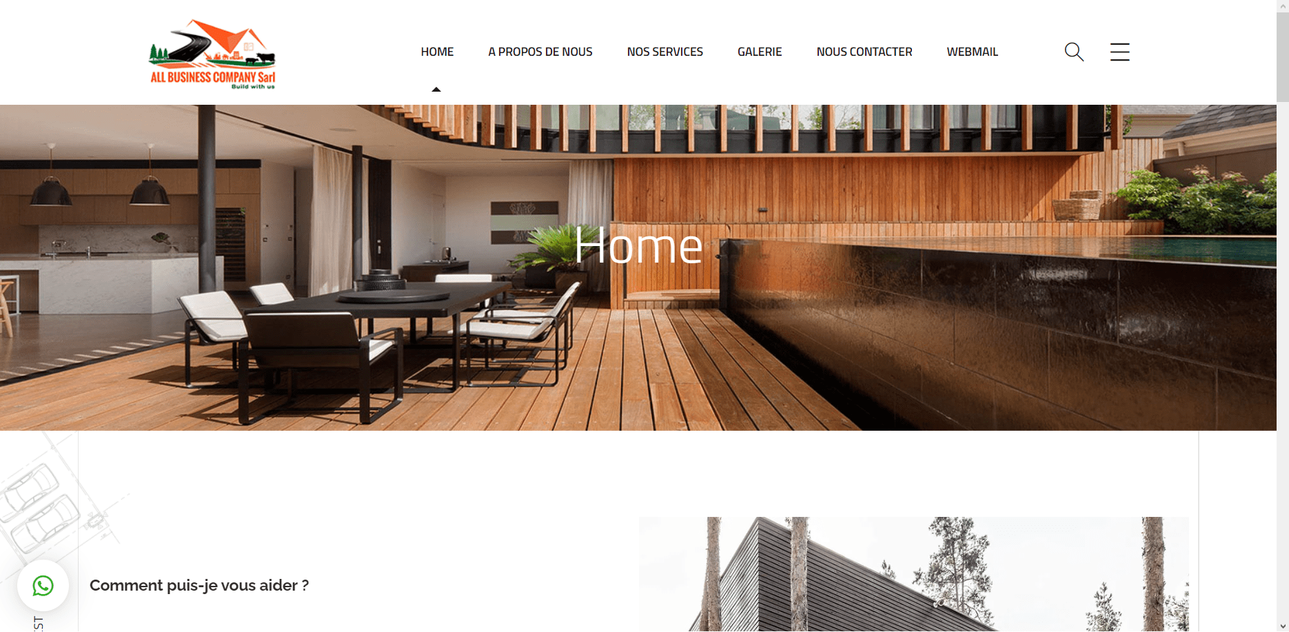 Conception du site web de l’entreprise ALL BUSINESS COMPANY SARL
