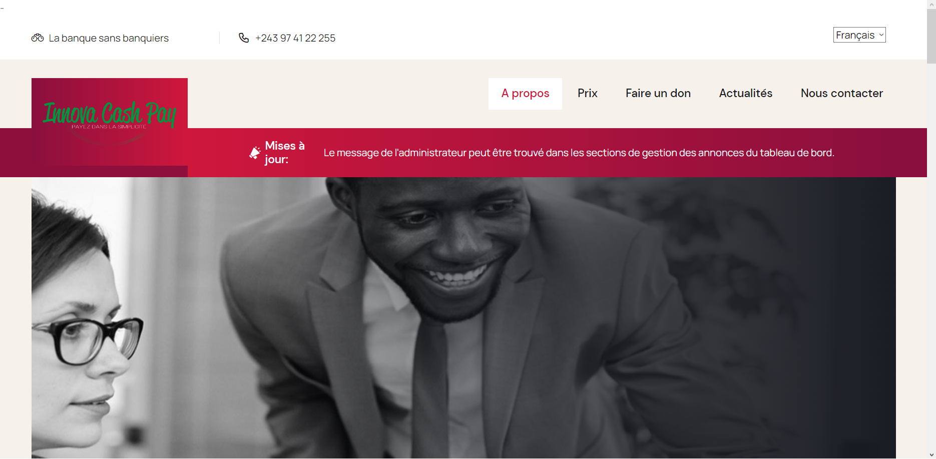 Conception du site web de Innova Cash Pay