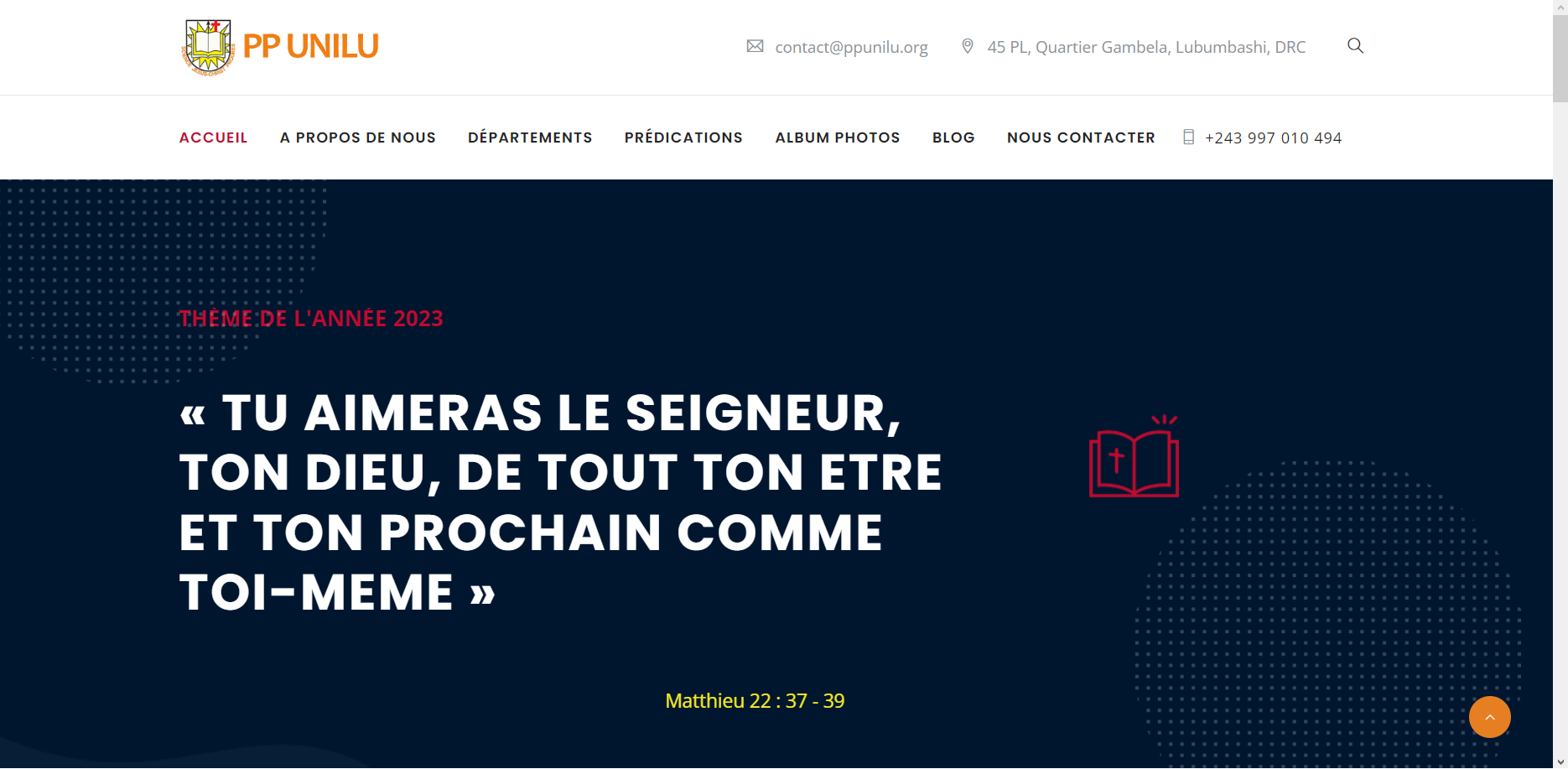 Conception du site web de l’Eglise PPUNILU