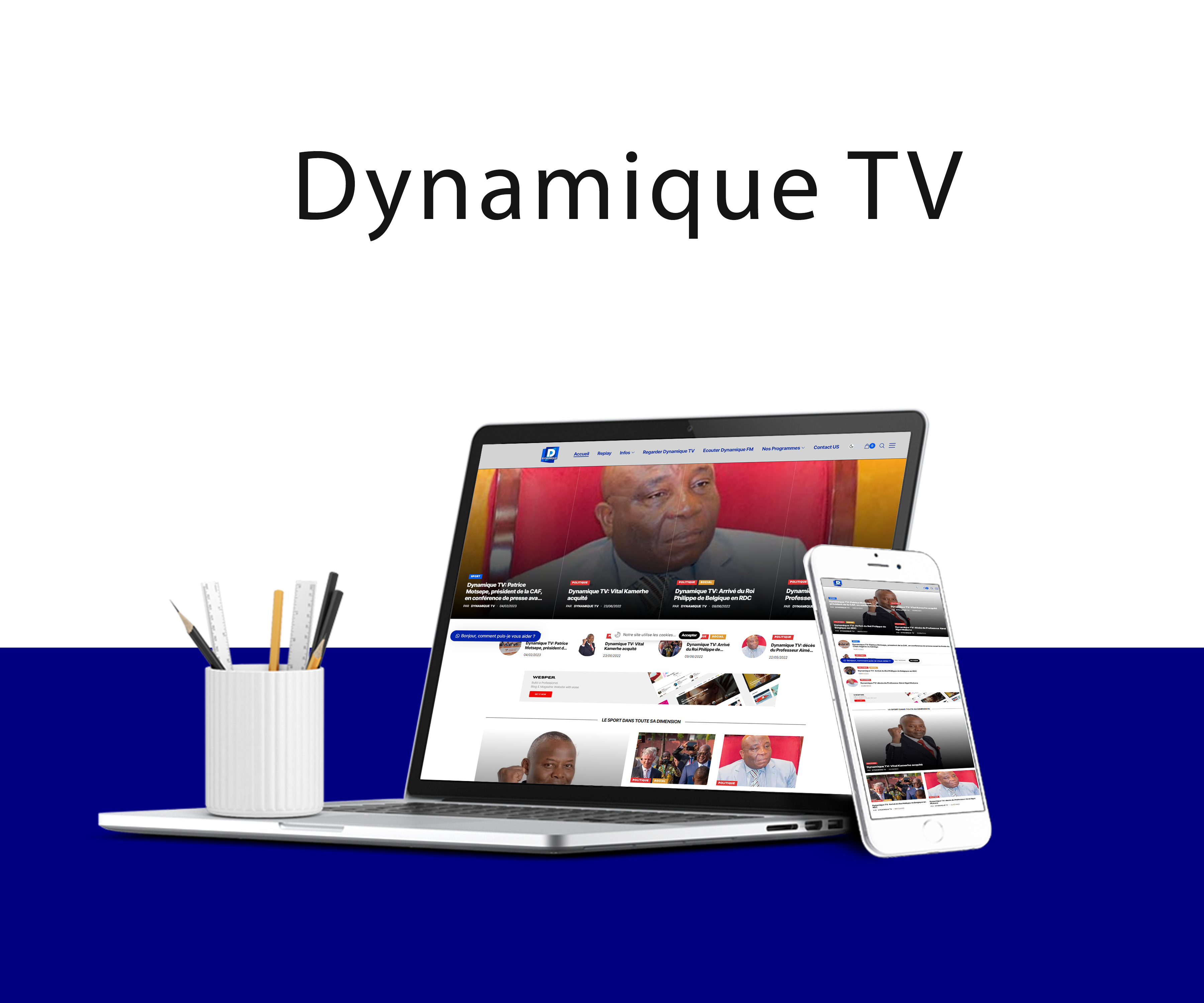 Conception du site web de Dynamique TV