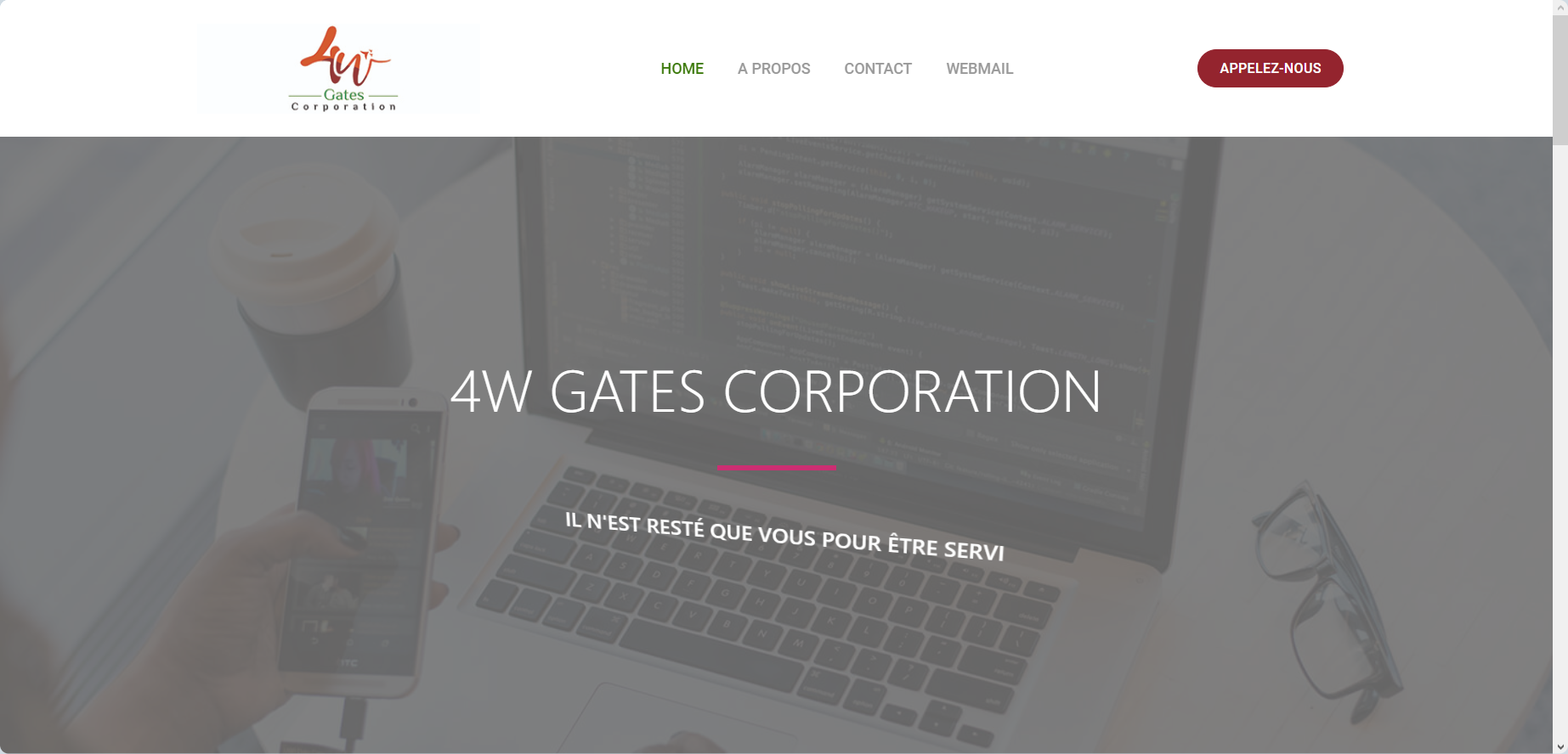 Création du site web de 4 W GATES SARL