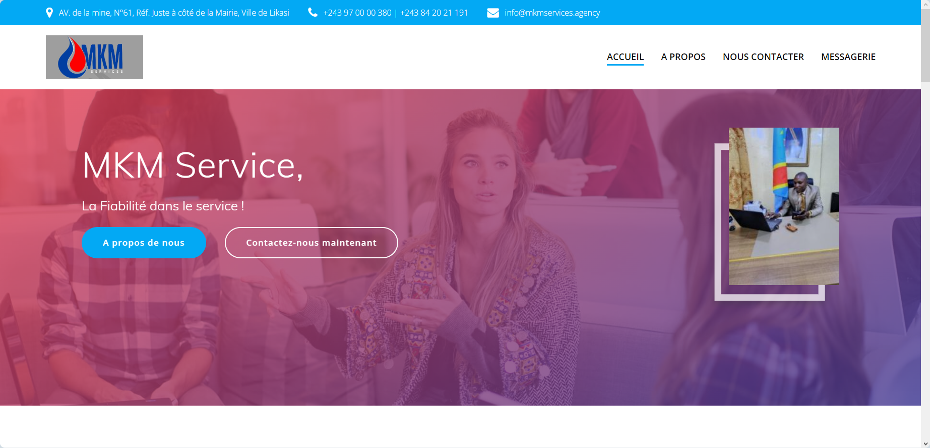Création du site web de MKM Services SARL
