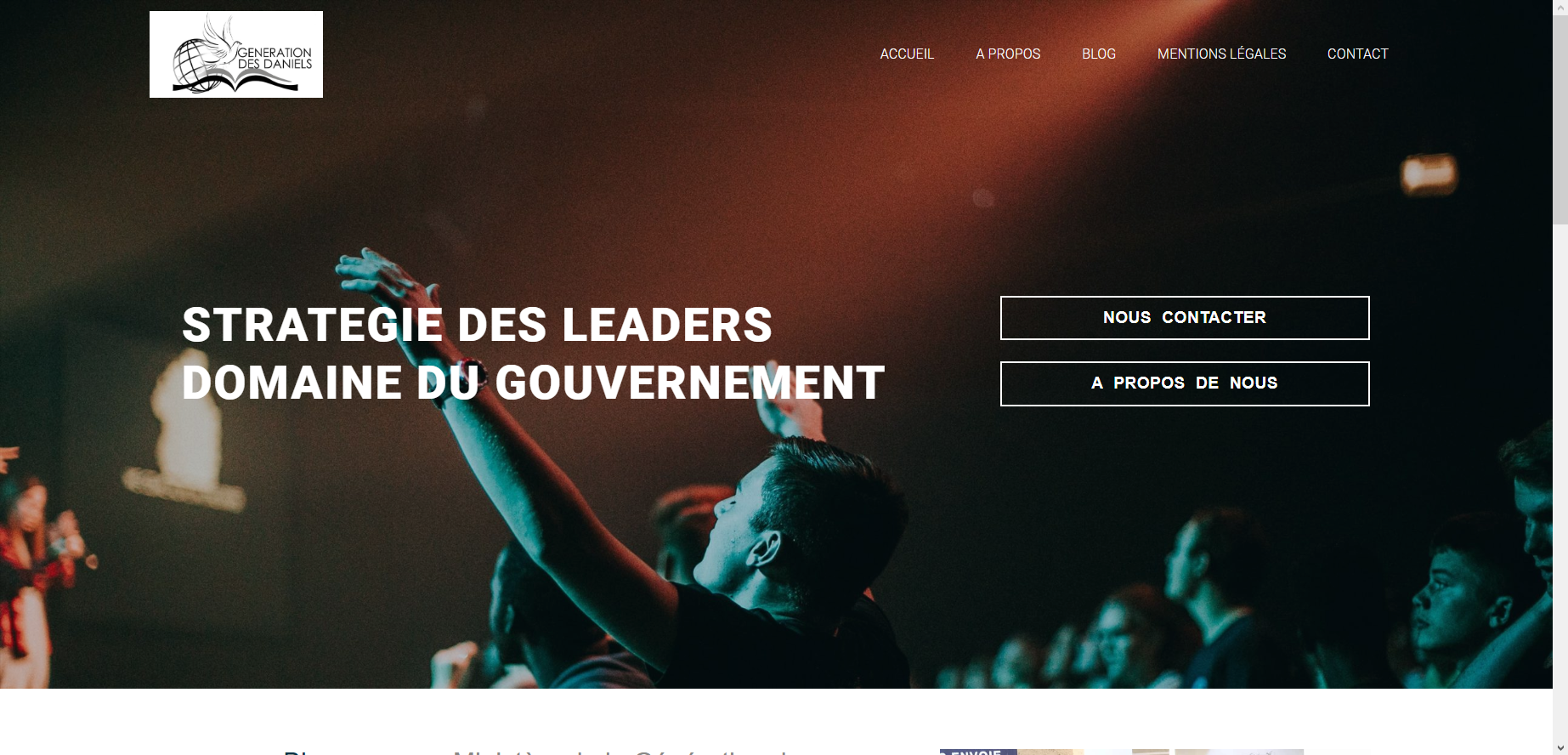 Conception du site web du Ministère de la Génération des Daniels